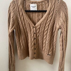 Abercrombie & Fitch Women's Brown Cable Knit Cardigan